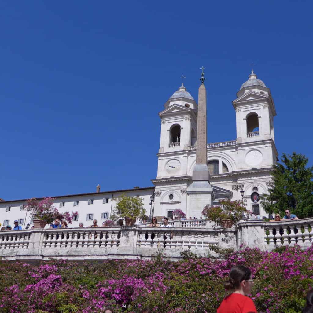 Heading up the spanish steps - weekend rome trip