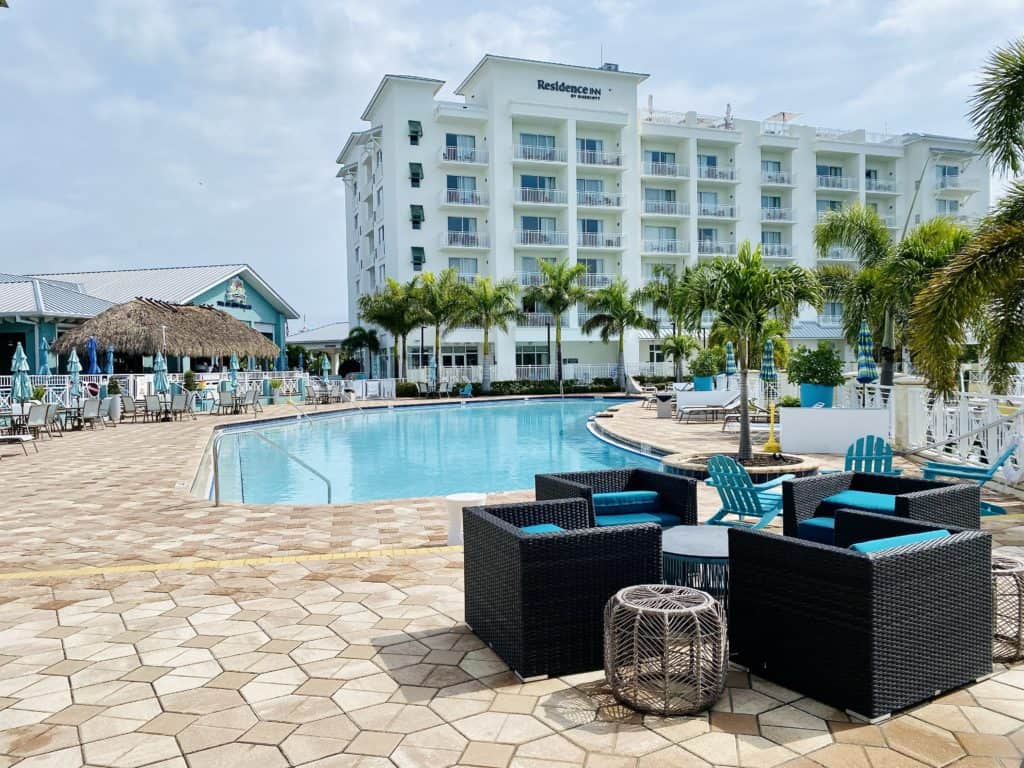 Tierra Verde FL - The Island Grille & Raw Bar photo of their pool and hotel next door.