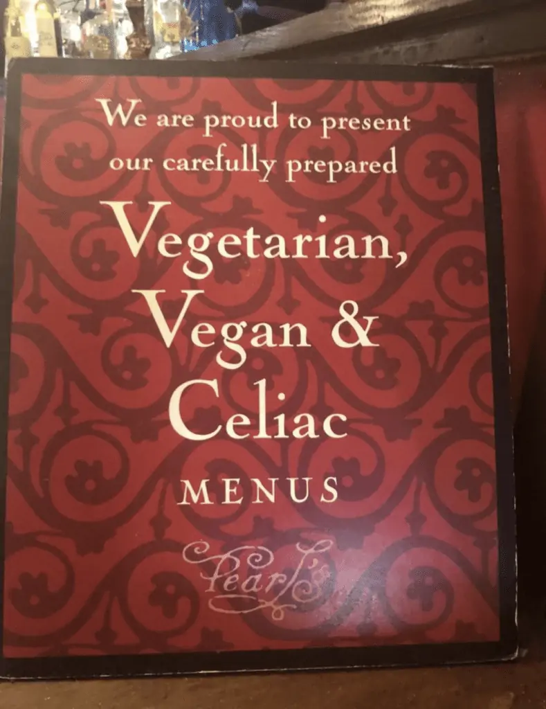 Love that they offer a menu just for Vegetarian, vegan and celiac diets.