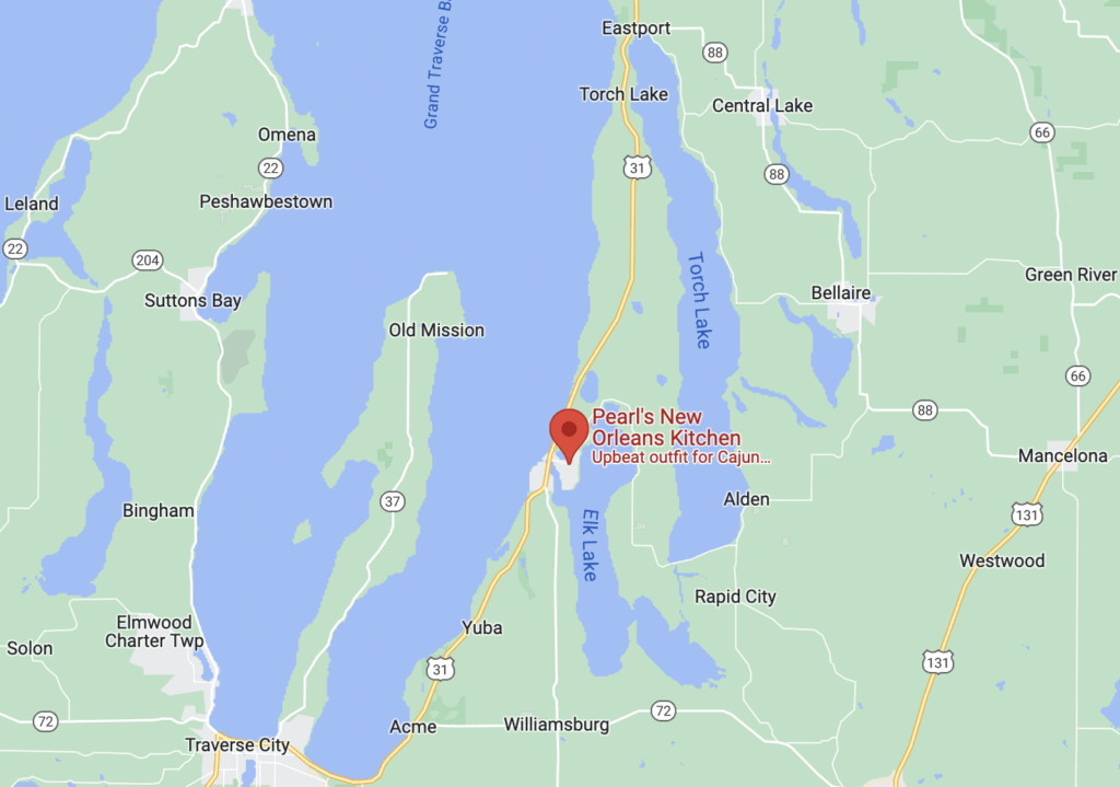 Pearls Elk Rapids restaurant provided by Google Maps. 