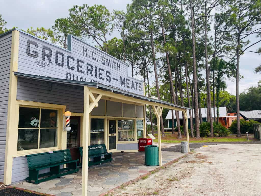 H.C. Smith Store was the Walmart of its day with auto-repair, grocery, barbershop and more!  Located now in Heritage Village in Largo.