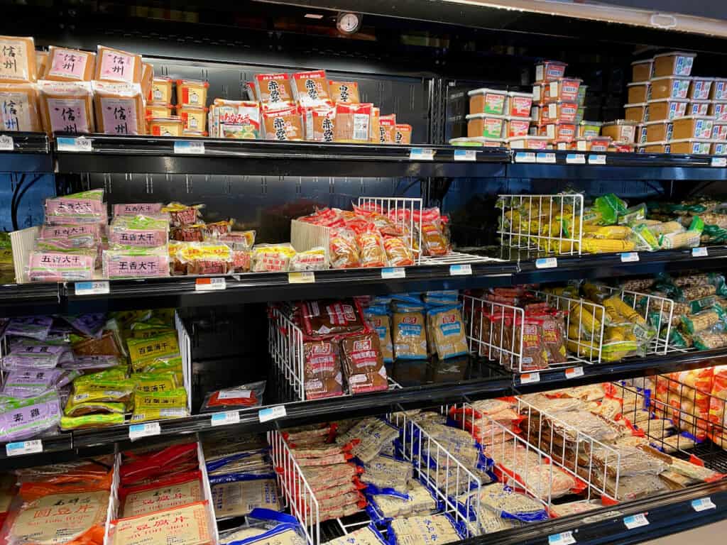 cold food section and dish items; at MD Oriental Market in Pinellas Park; MD Market St Pete