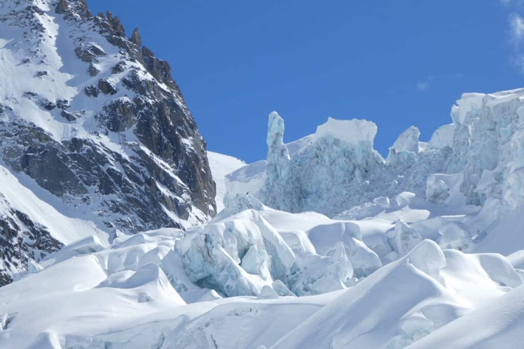 Photo provided by Tom of Chamonix snow on a off-piste adventure.