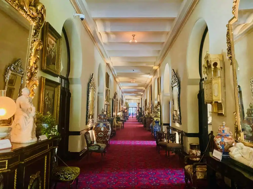 Henry B Plant Museum in Tampa is a beautiful place with hotel rooms and long hallways to view with priceless antiques.