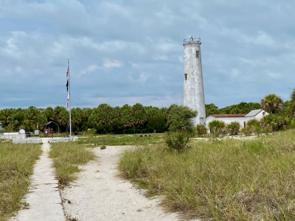 Egmont Key, photo taken on the beach showing the lighthouse.