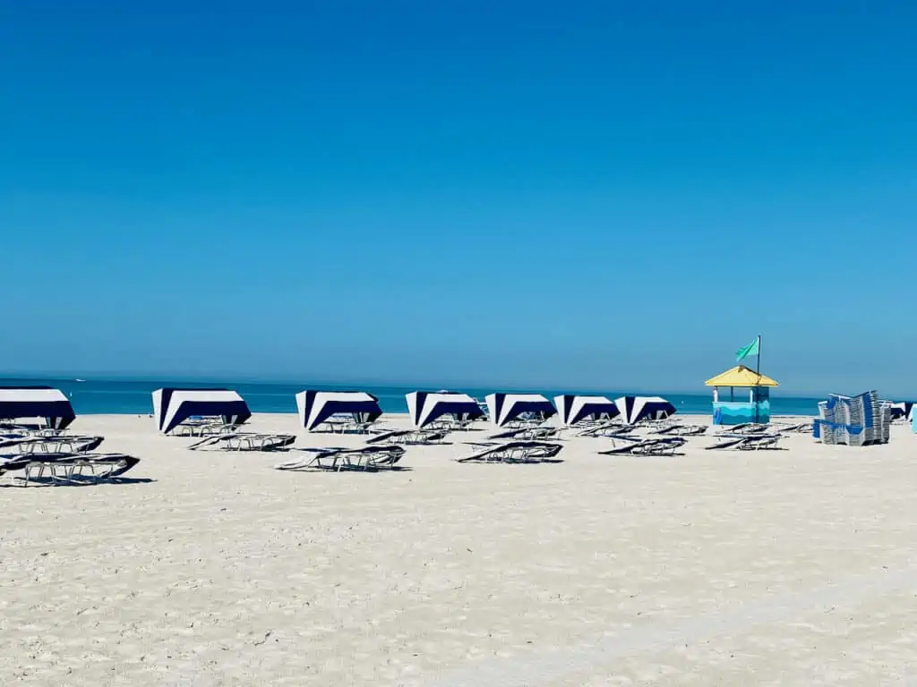 Dolphin Beach Resort beach chairs and St Pete beach gorgeous water views.