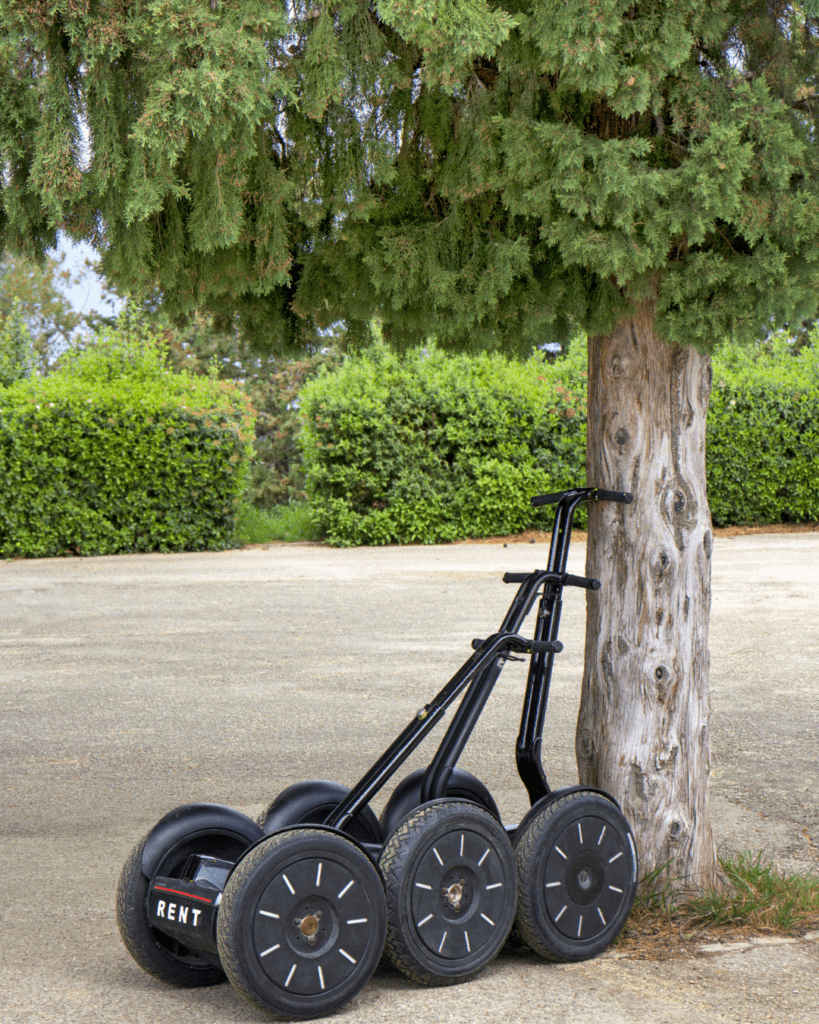 St Pete Segway Tour showing segways in a pile ready to use.