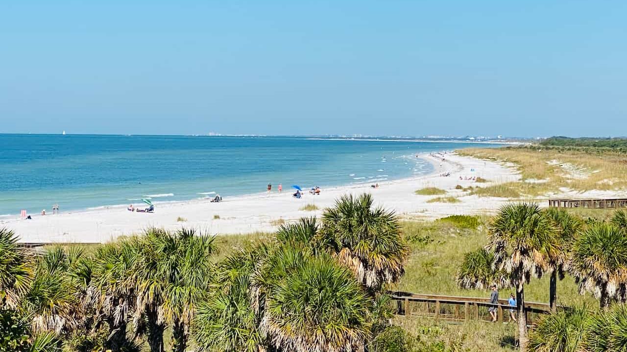 best beaches near clearwater - fort desoto beach has miles and miles of gorgeous white sand and clear blue green water.
