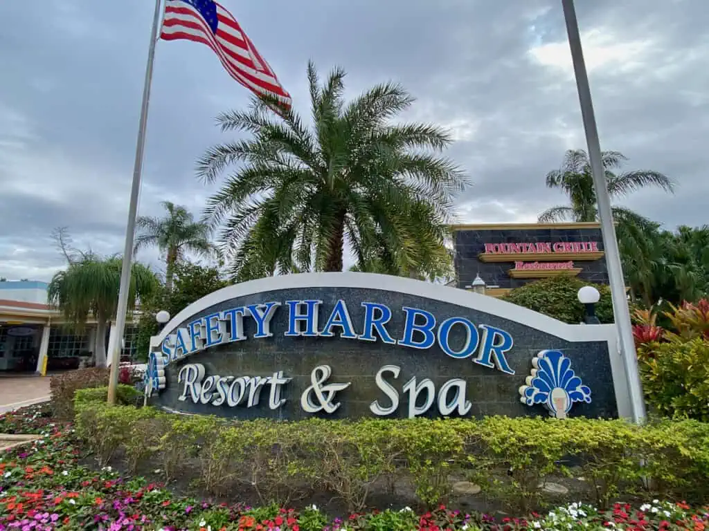 Safety Harbor Resort & Spa sign and main entrance 
