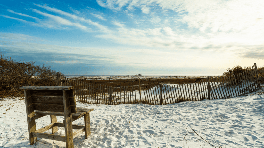 30A Beach photo with chair 