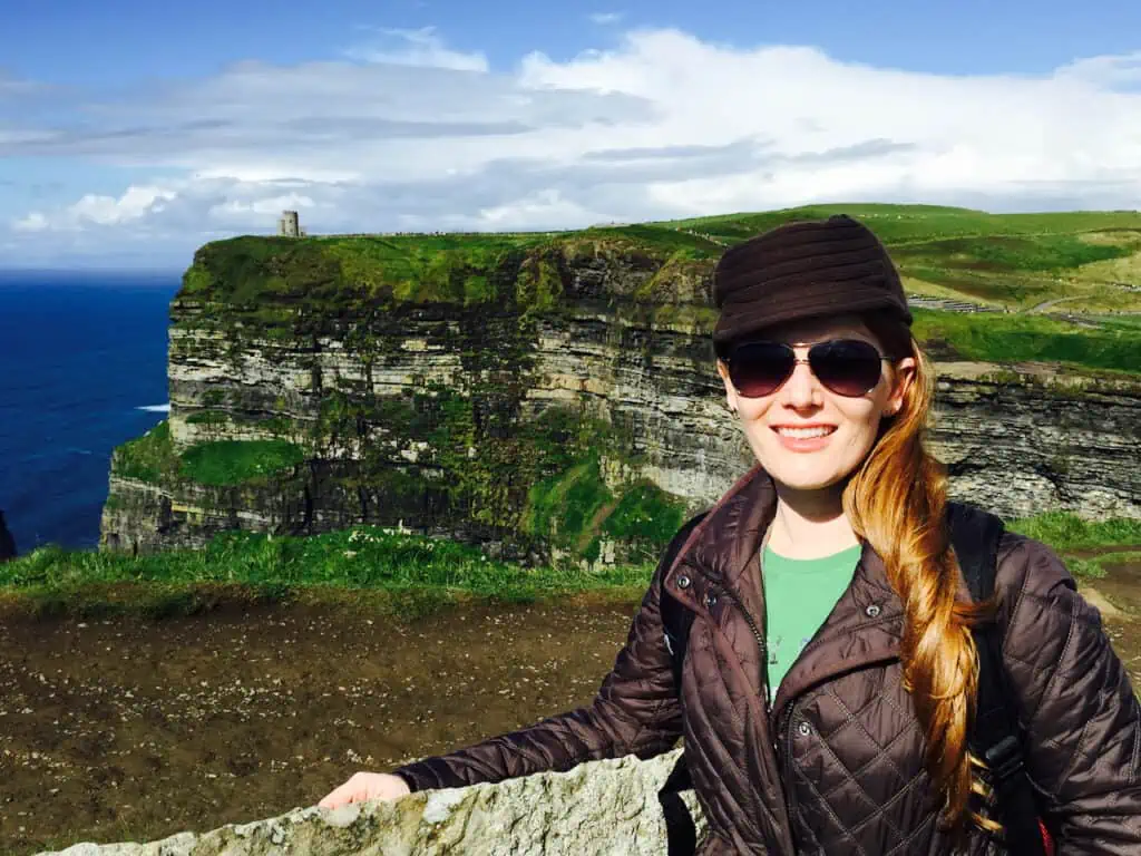 Erin at the Cliffs of Moher