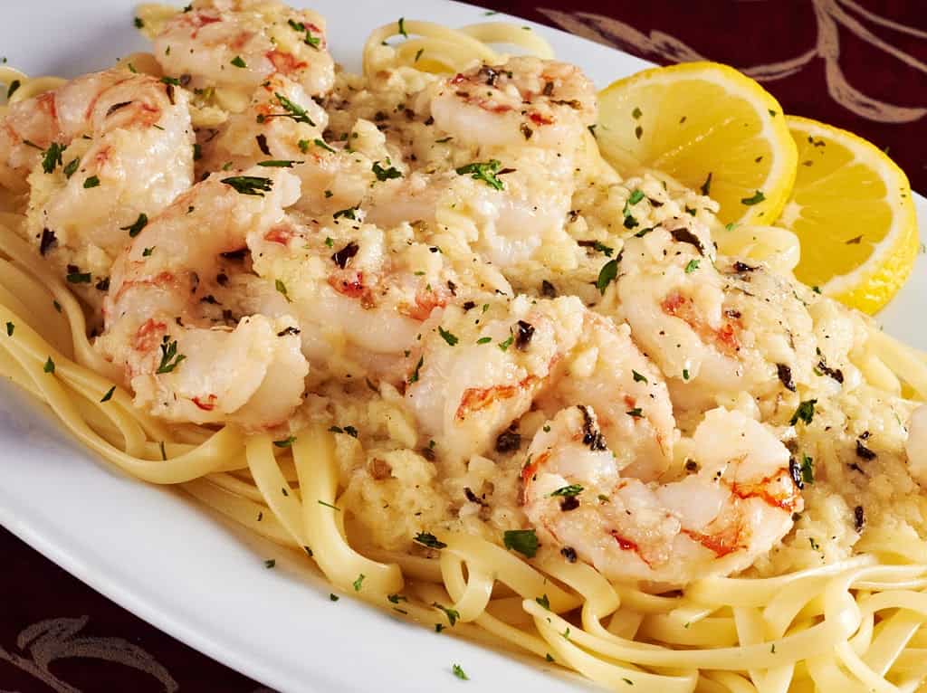 Julian's Little Italy Shrimp Scampi Dish