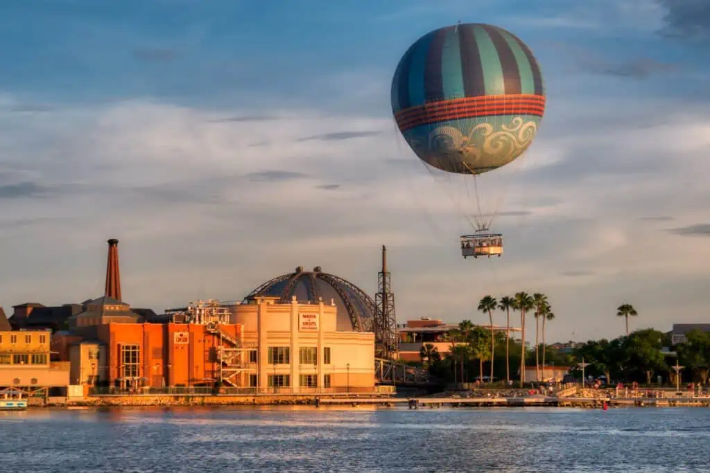 Disney Springs photo of hot air balloon in flight