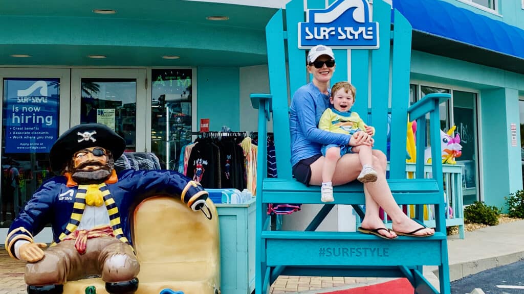 Erin and family at Treasure Island