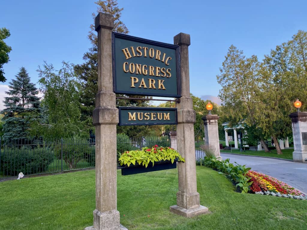 Congress Park Saratoga Springs Entrance