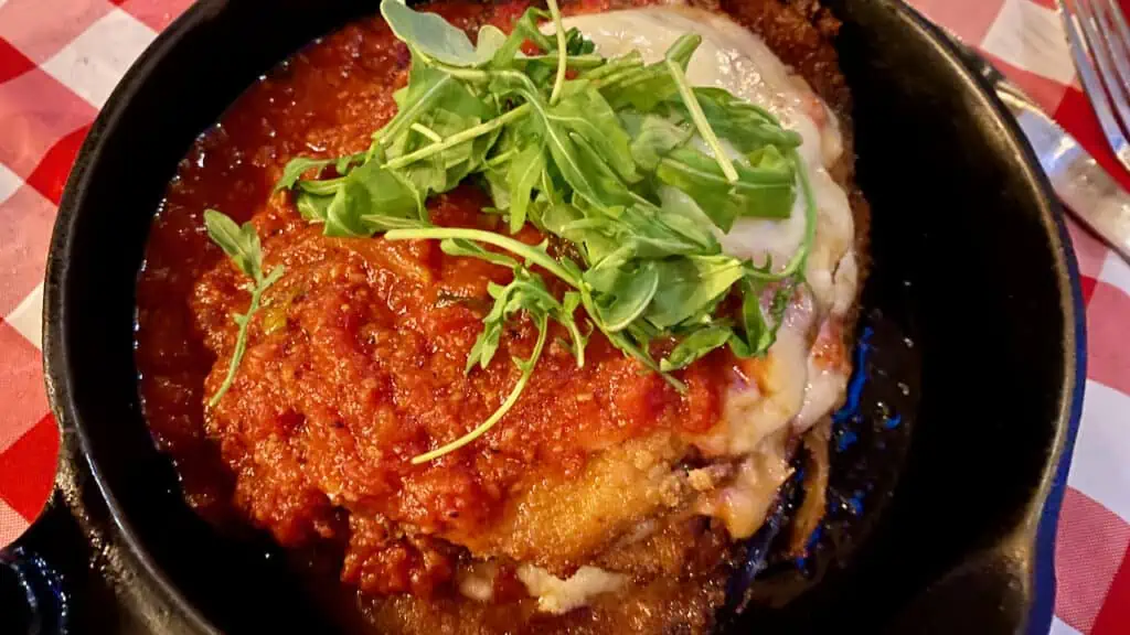 Photo by Erin at Pias of their Eggplant Parmesan 